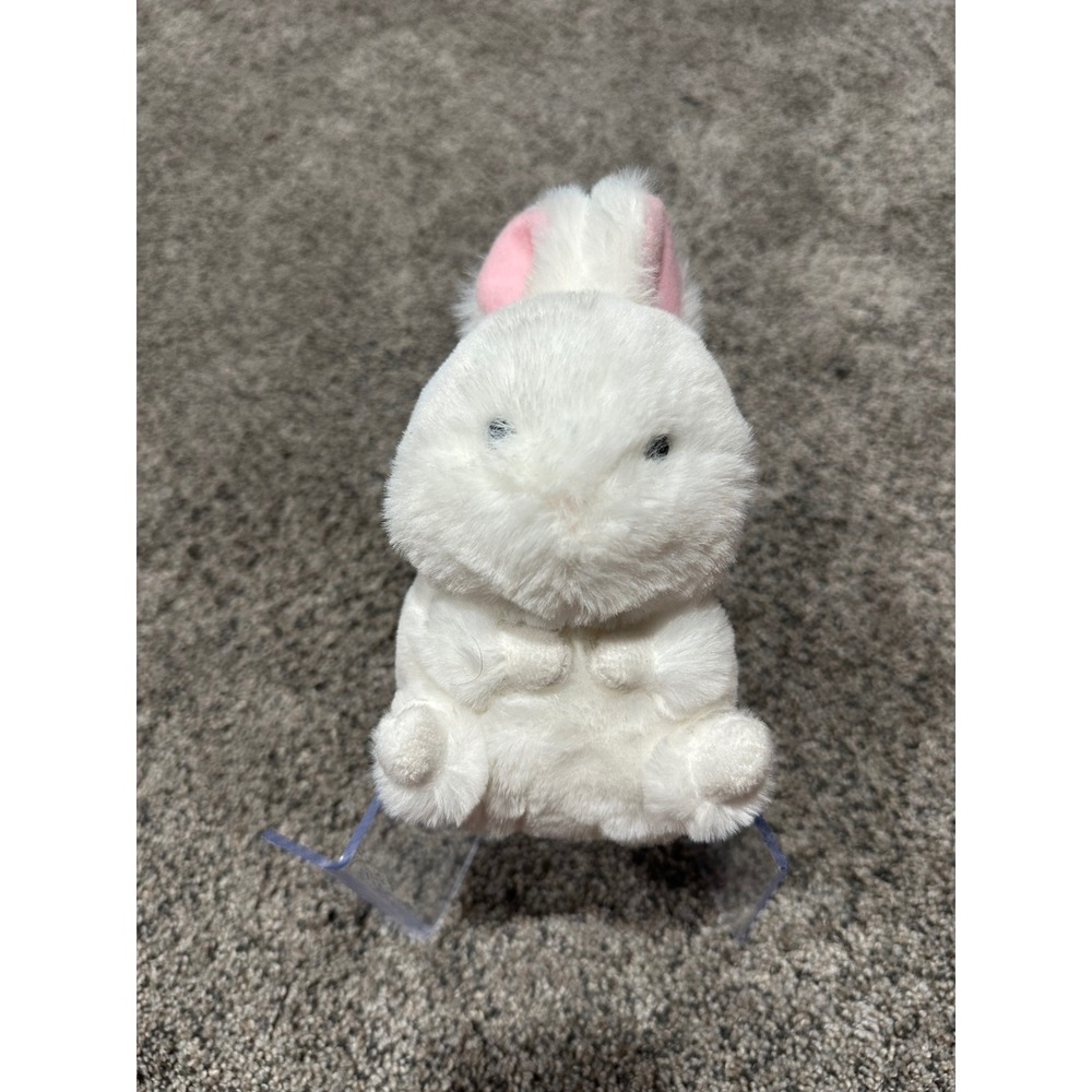 Aurora World White Plush Bunny Rabbit Stuffed Animal Pink Ears